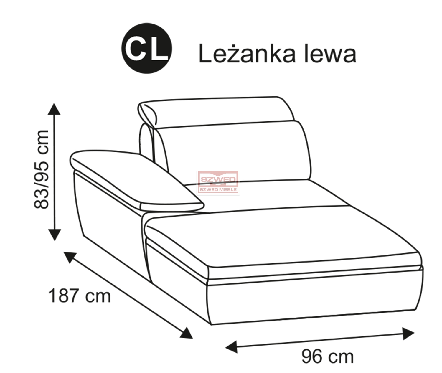 COVER CL #gr leżanka lewa