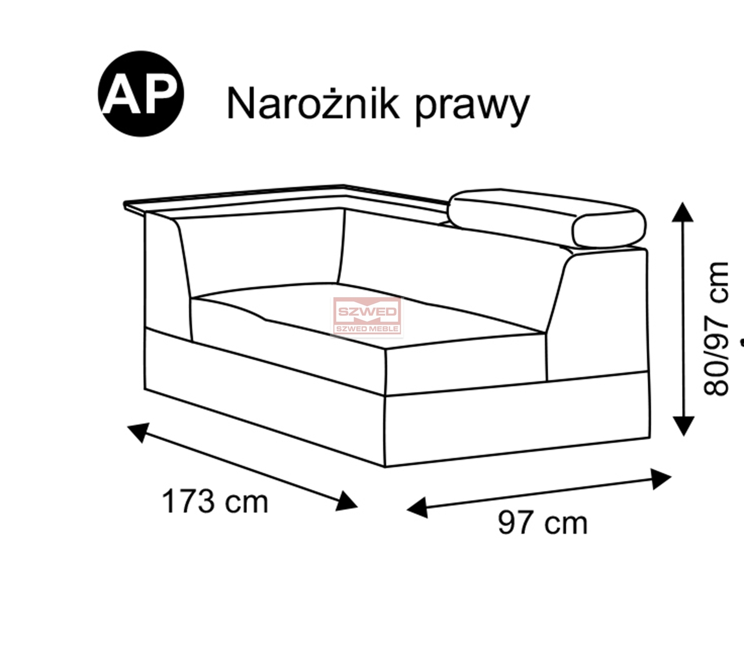 DIEGO AP #gr element narożny prawy