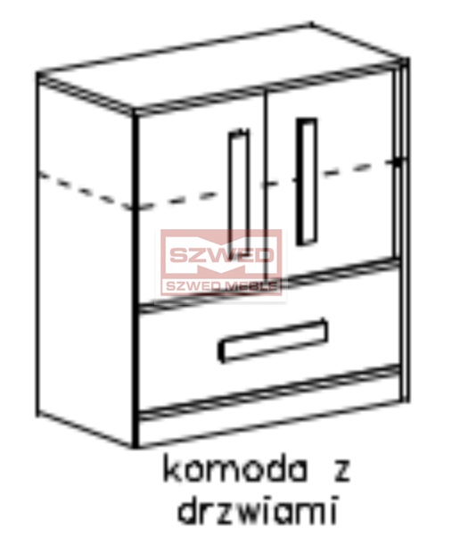 GULIVER 8 komoda 80 niska