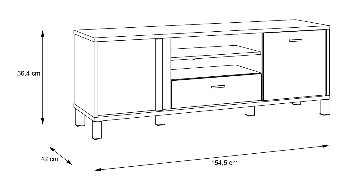 HAYATO HYTT 231R szafka rtv 2d1s