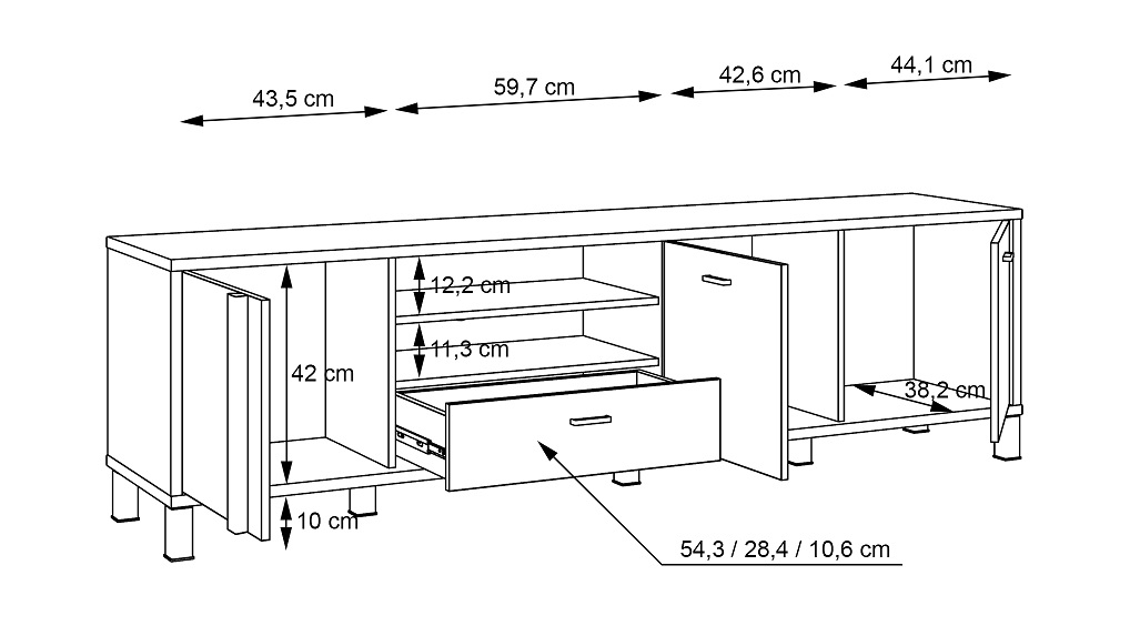 HAYATO HYTT 241R szafka rtv 3d1s